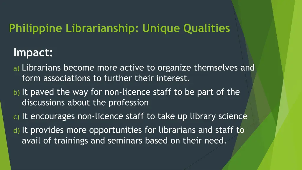 philippine librarianship unique qualities 2