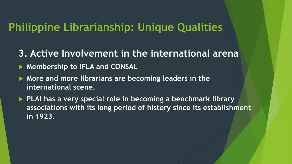 philippine librarianship unique qualities 3