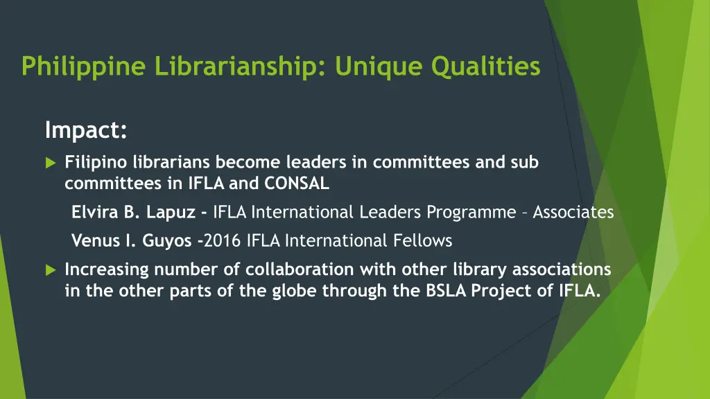 philippine librarianship unique qualities 4