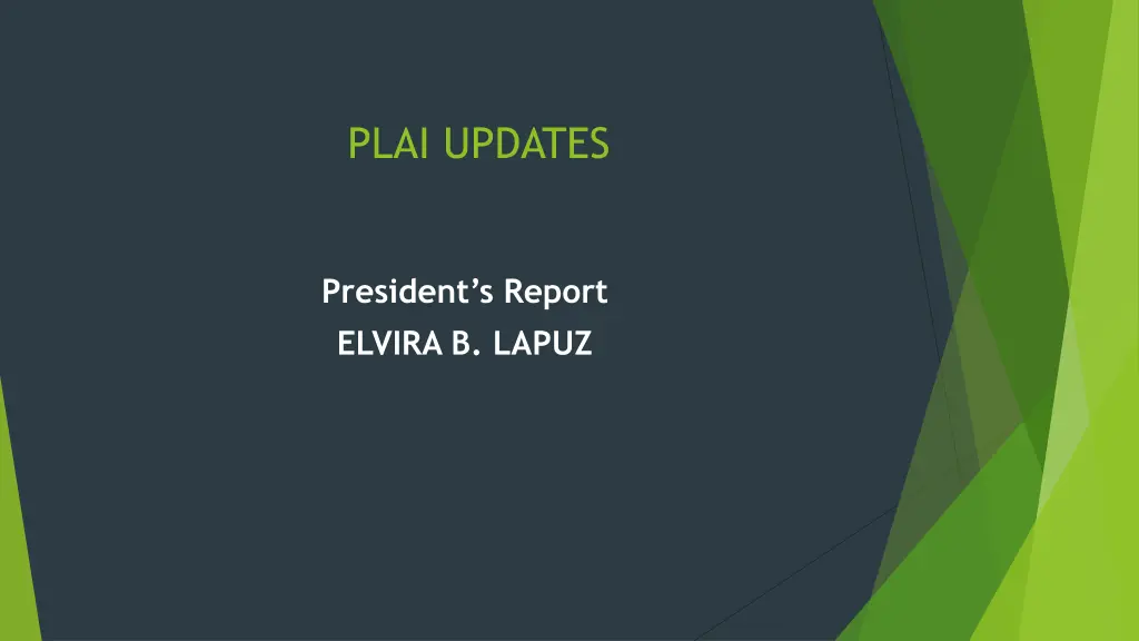 plai updates