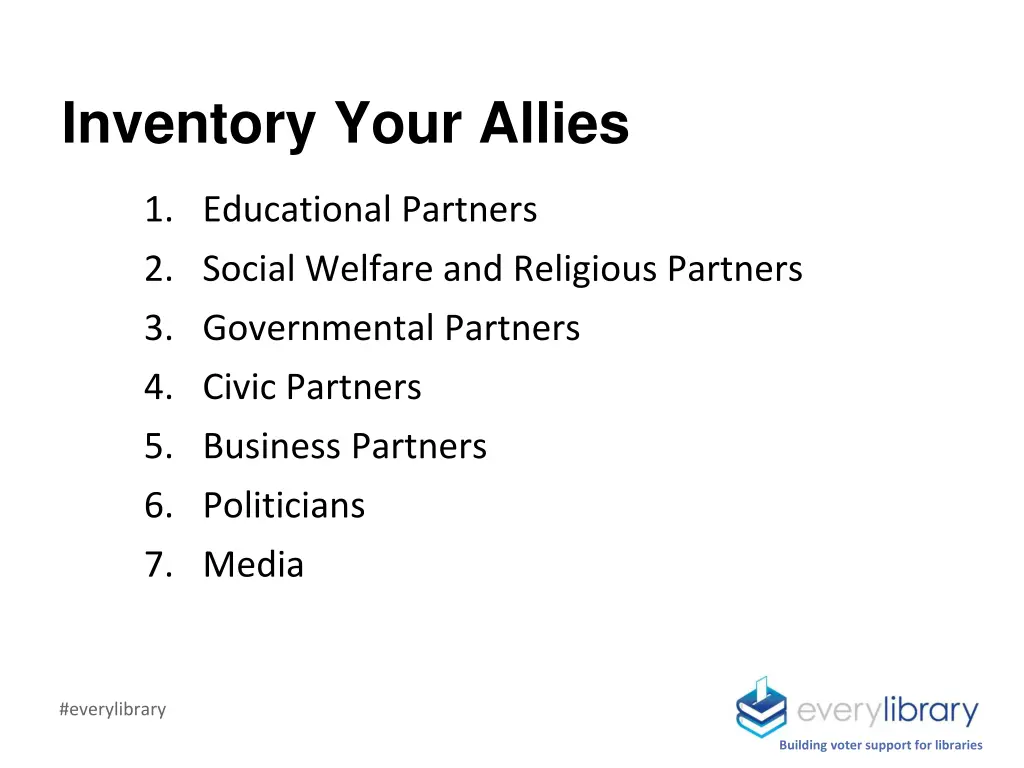 inventory your allies