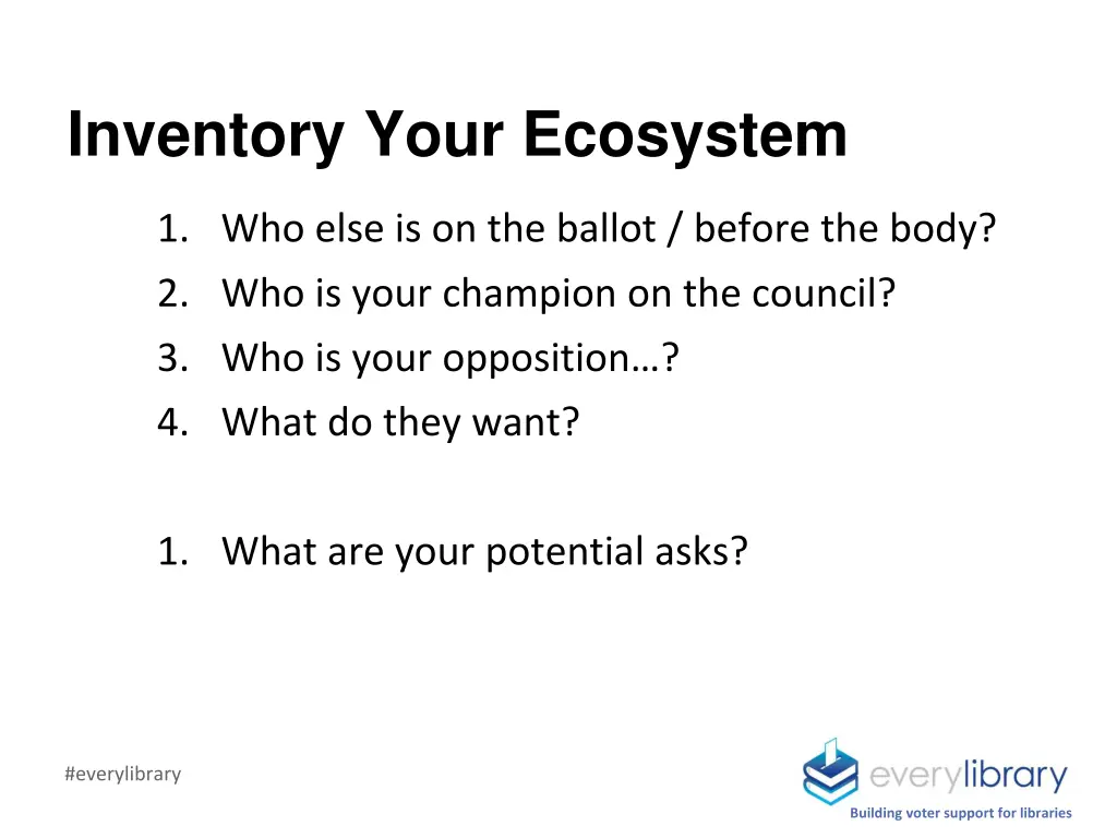 inventory your ecosystem