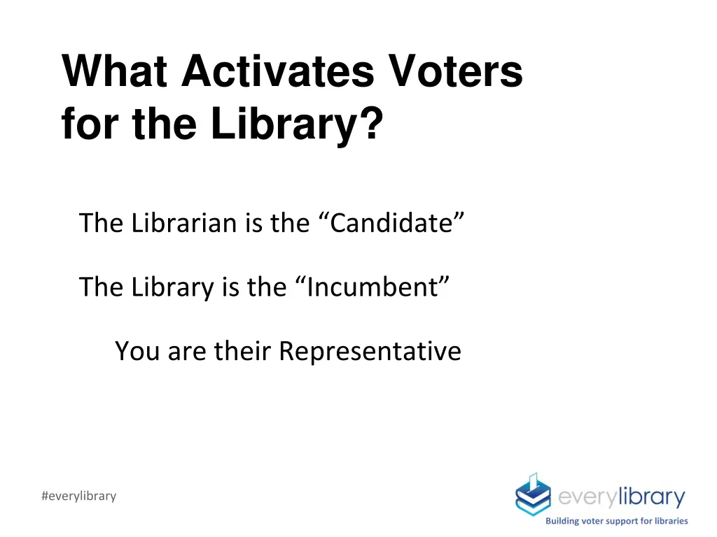 what activates voters for the library