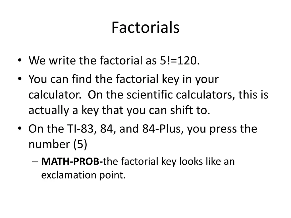 factorials 1