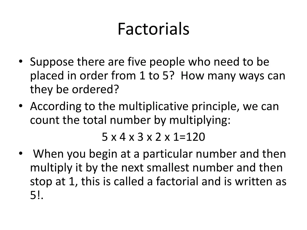 factorials