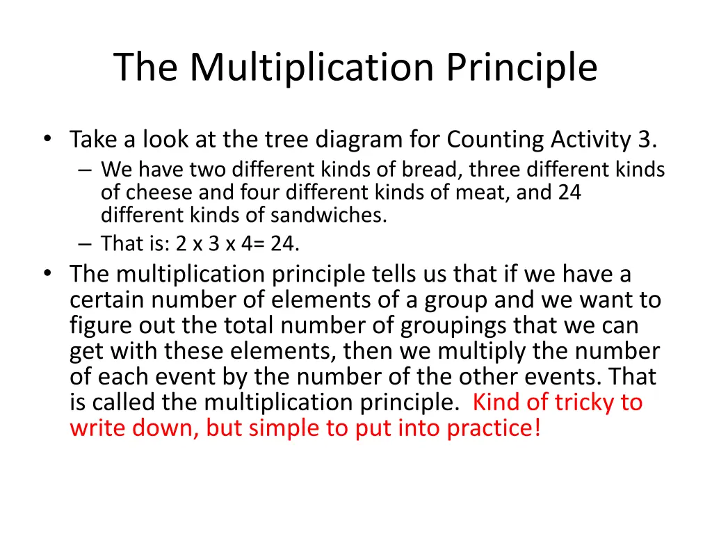 the multiplication principle