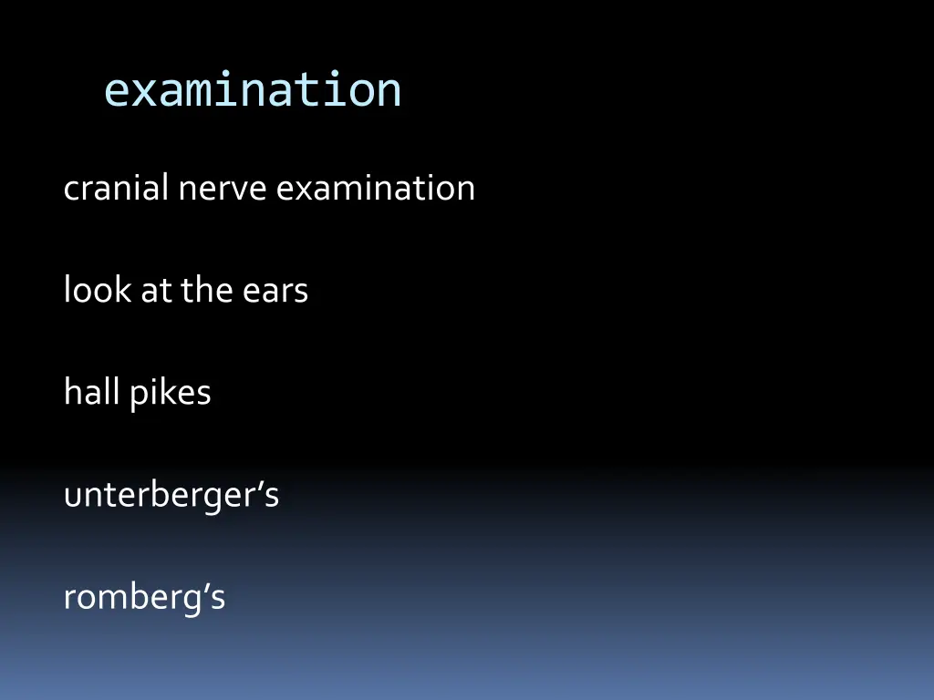 examination