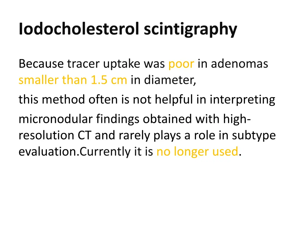 iodocholesterol scintigraphy