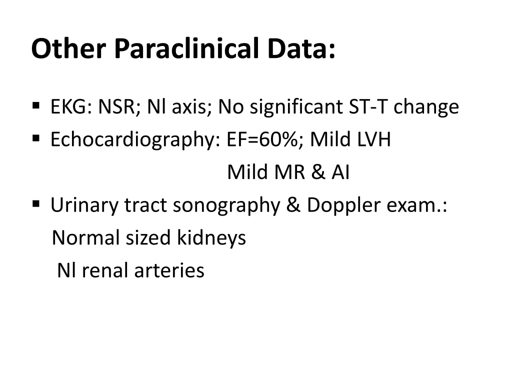 other paraclinical data