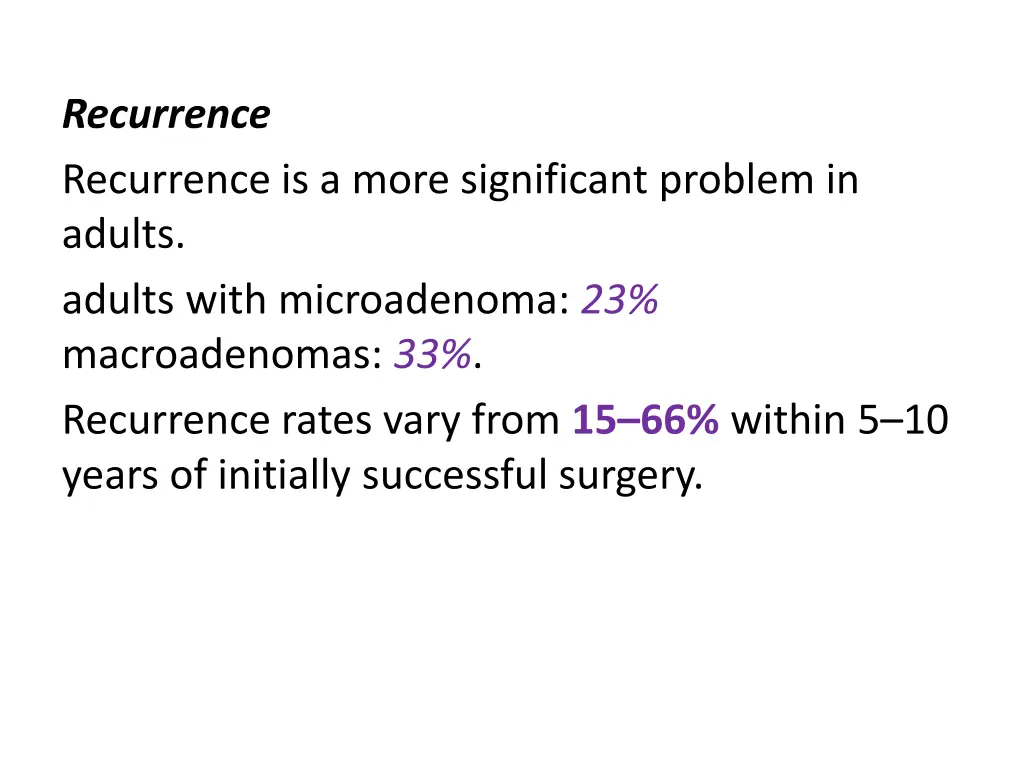 recurrence recurrence is a more significant