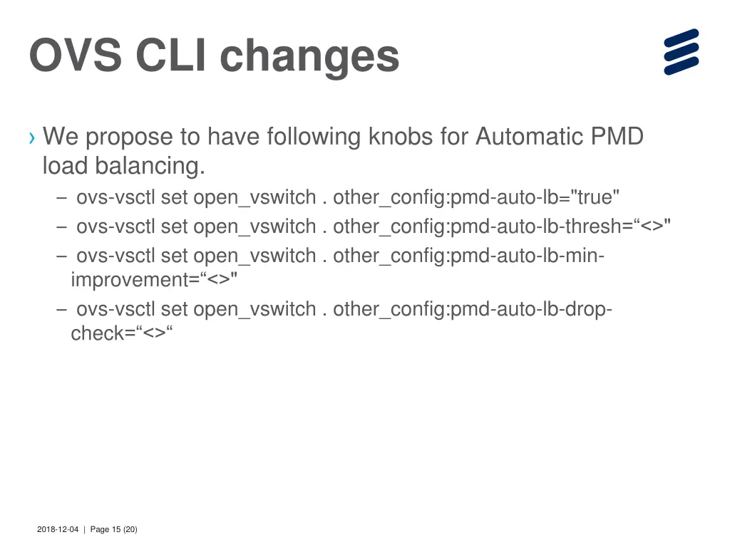 ovs cli changes