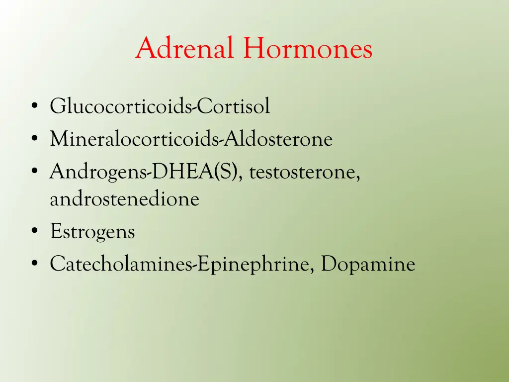 adrenal hormones