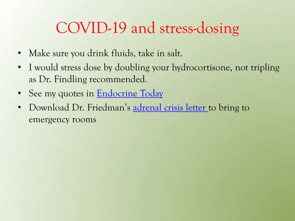 covid 19 and stress dosing 1