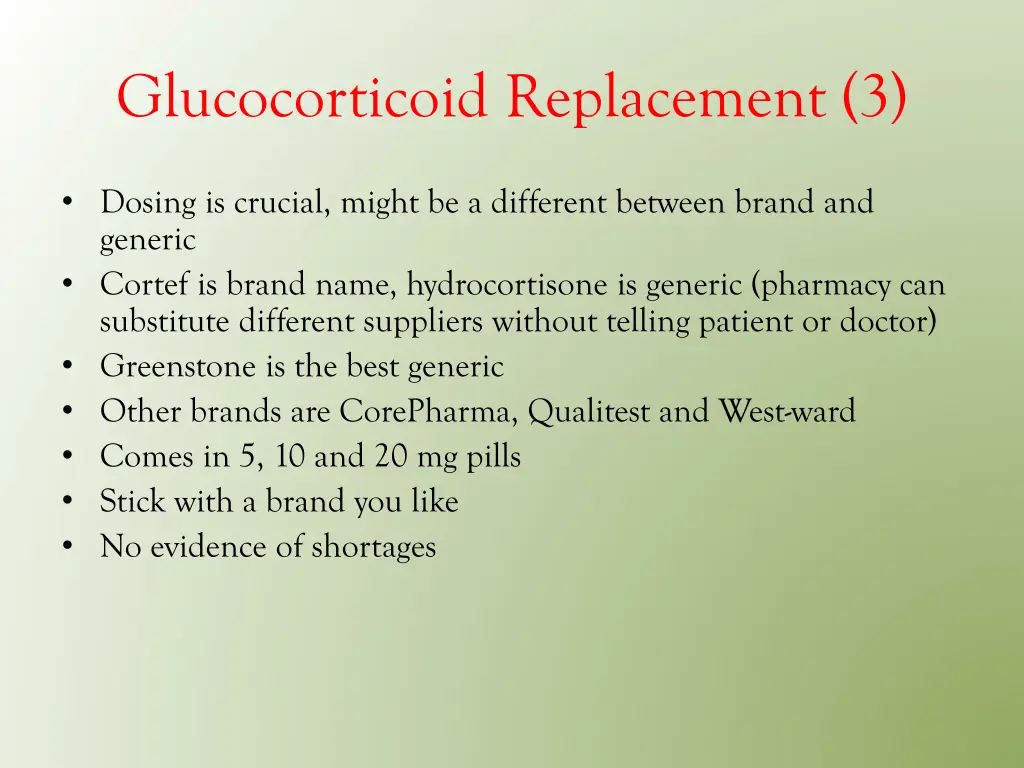 glucocorticoid replacement 3