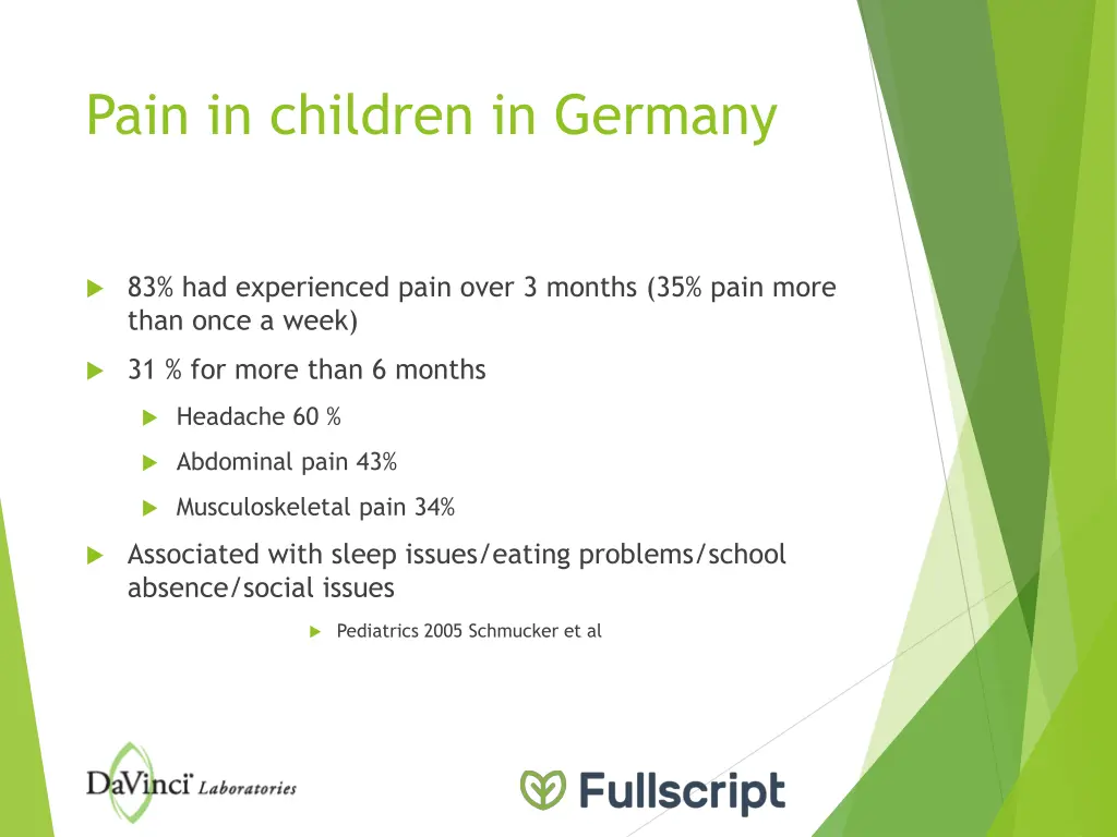 pain in children in germany