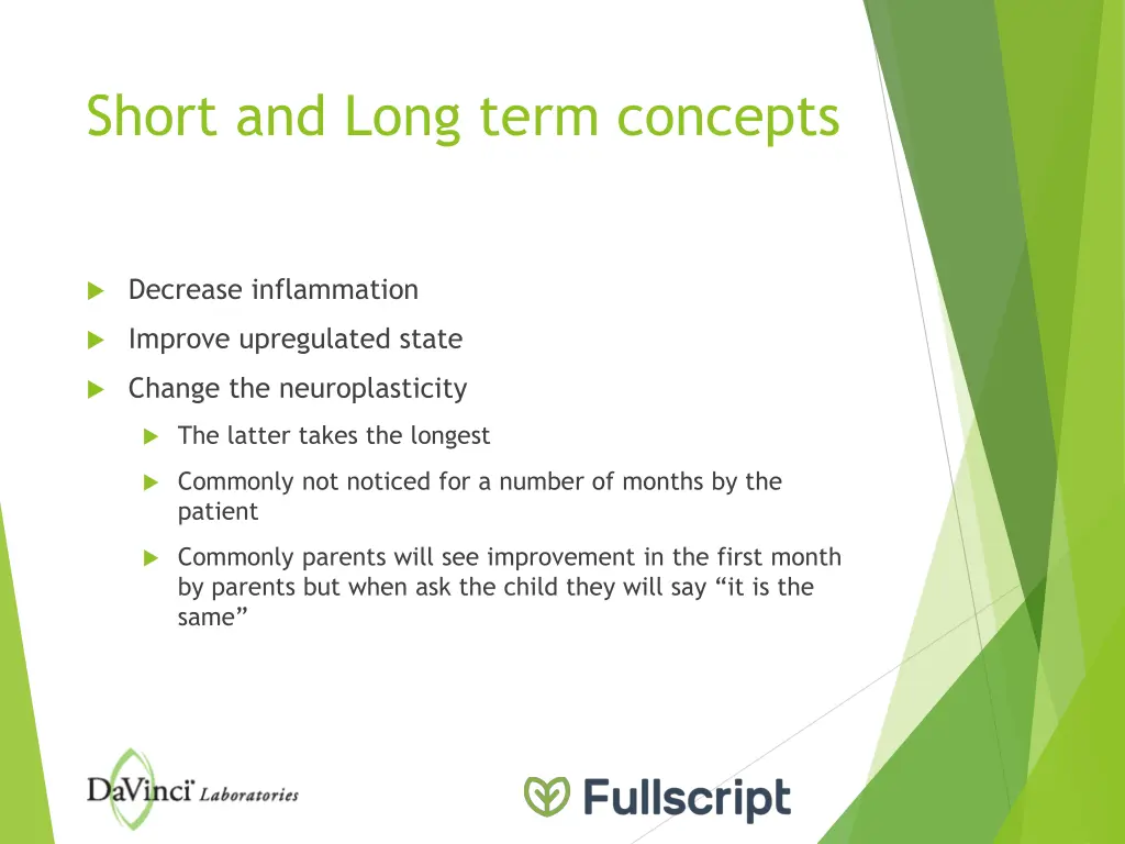 short and long term concepts