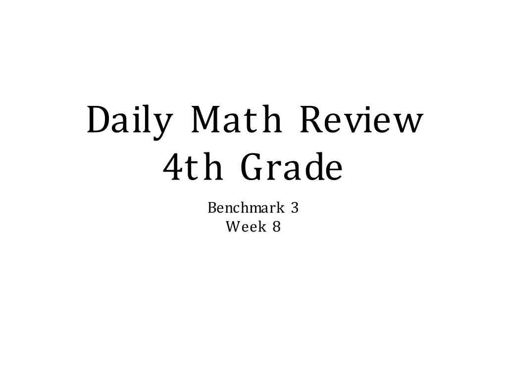 daily math review 4th grade 7