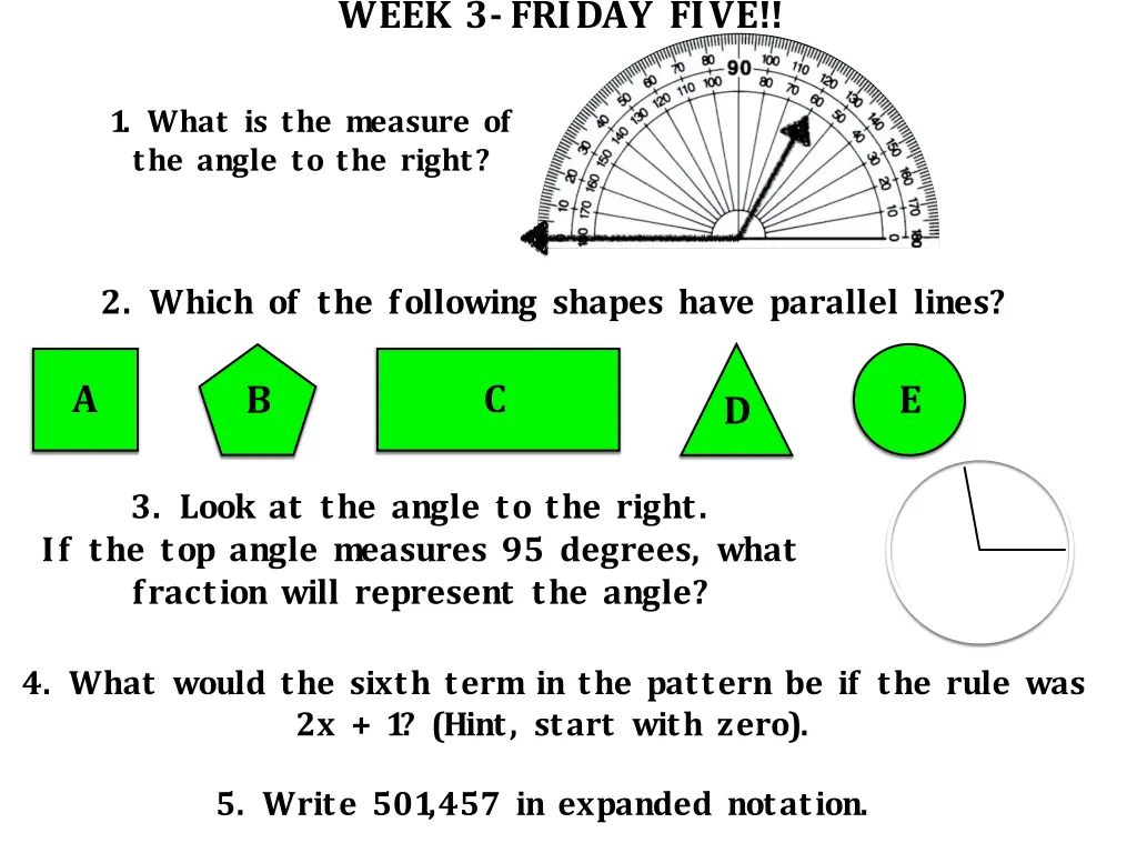 week 3 friday five