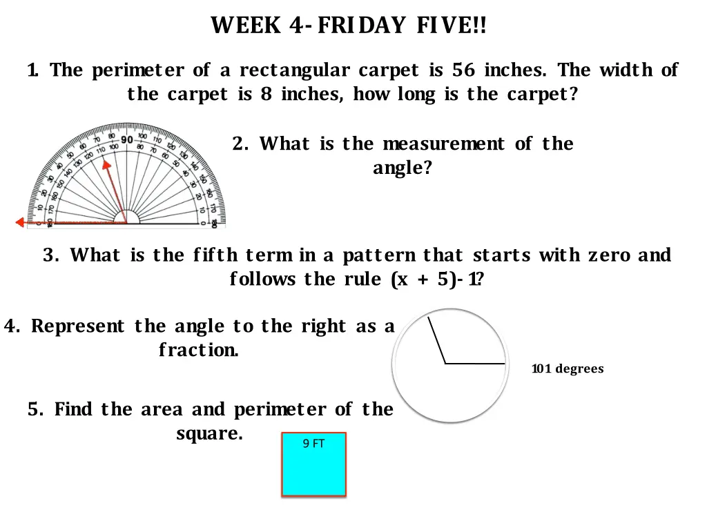 week 4 friday five