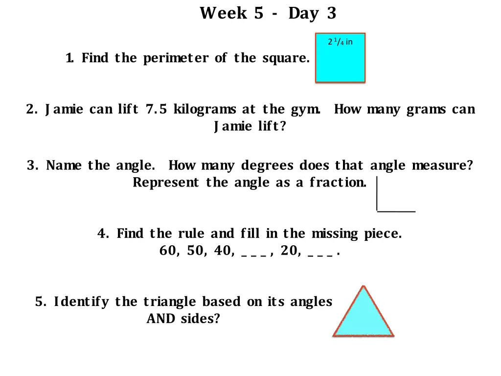 week 5 day 3