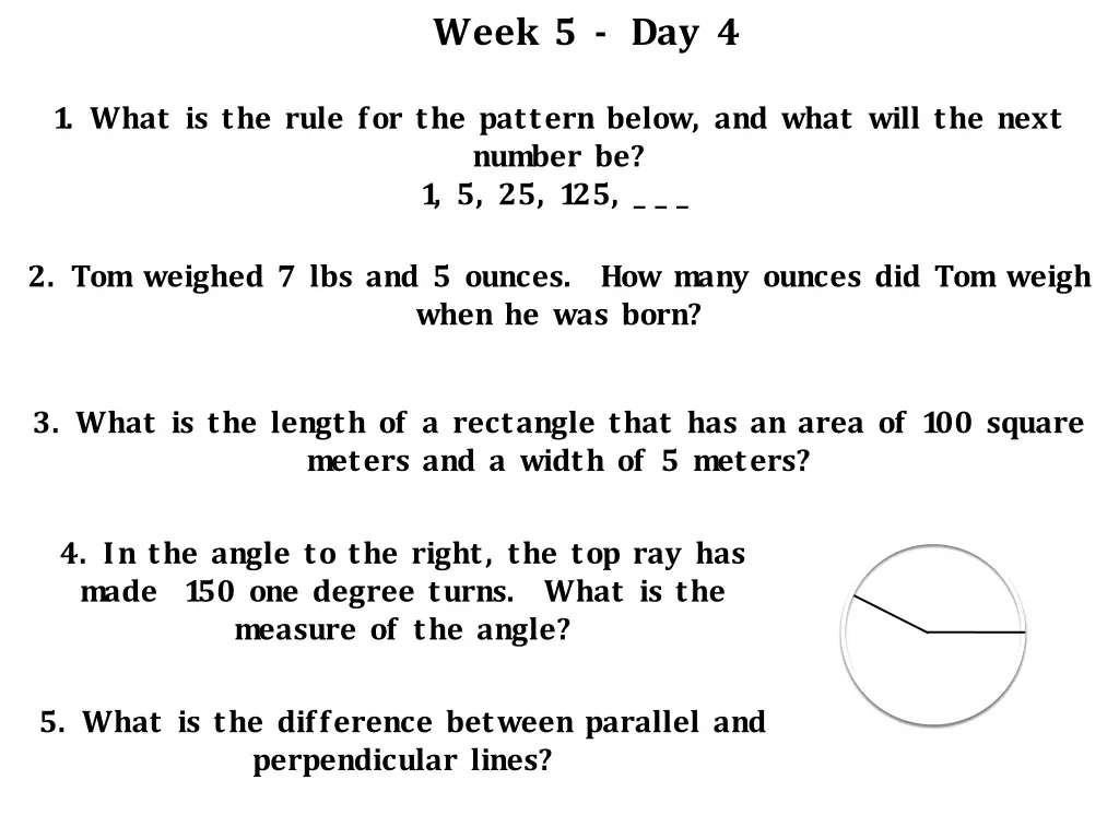 week 5 day 4