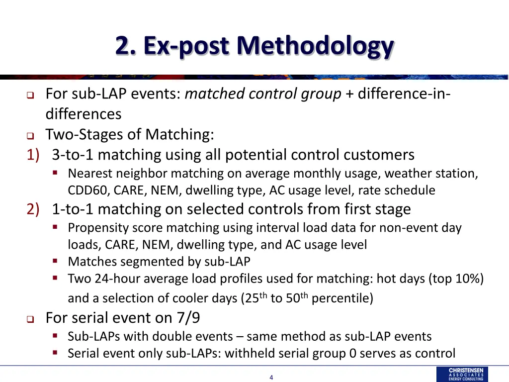 2 ex post methodology