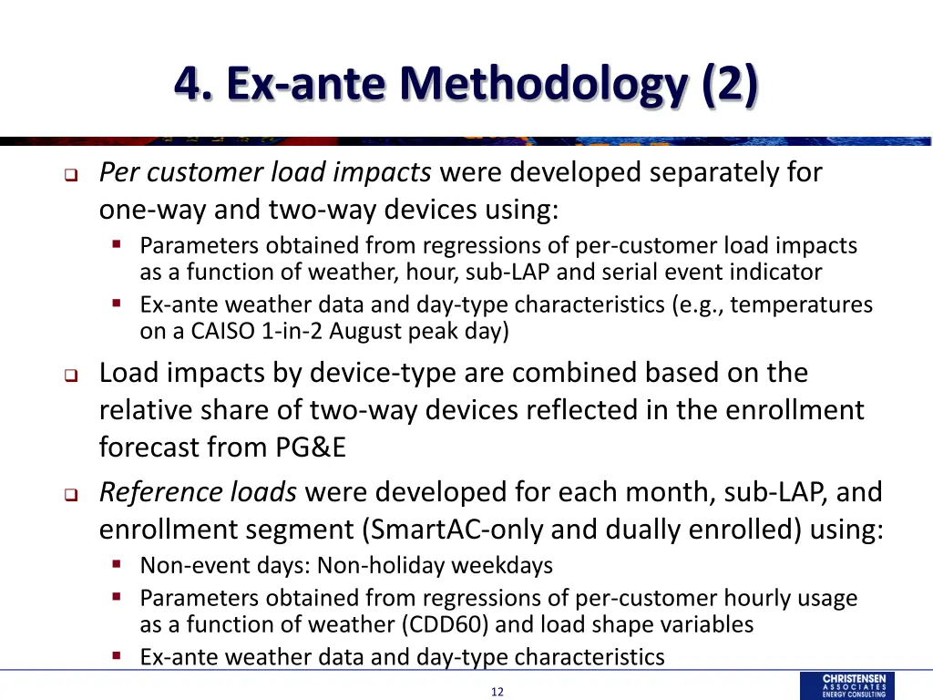 4 ex ante methodology 2