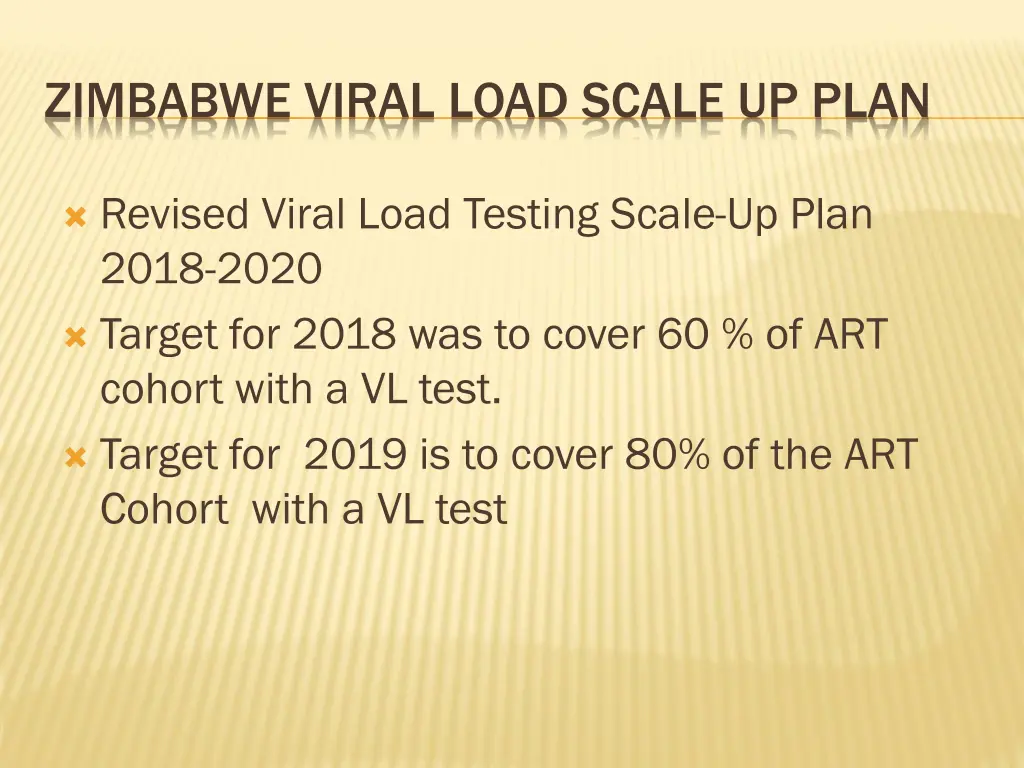 zimbabwe viral load scale up plan