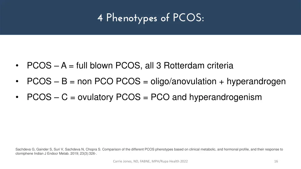 4 phenotypes of pcos 2