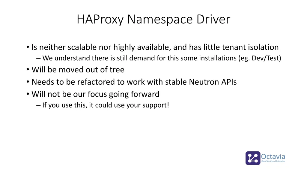 haproxy namespace driver