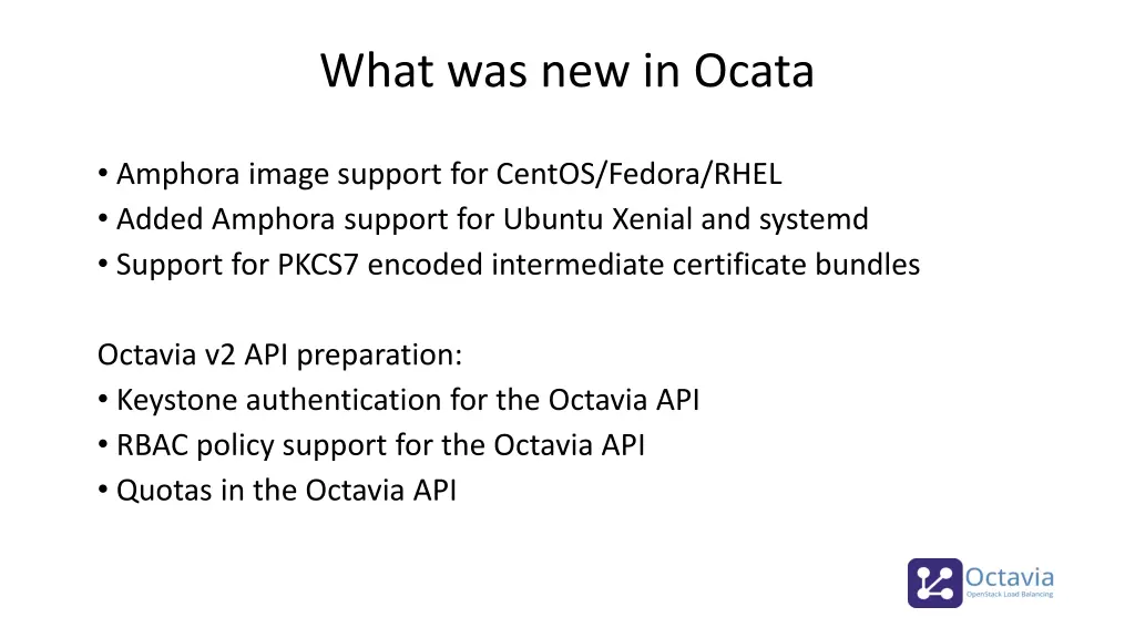 what was new in ocata