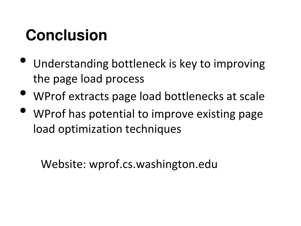 conclusion understanding bottleneck