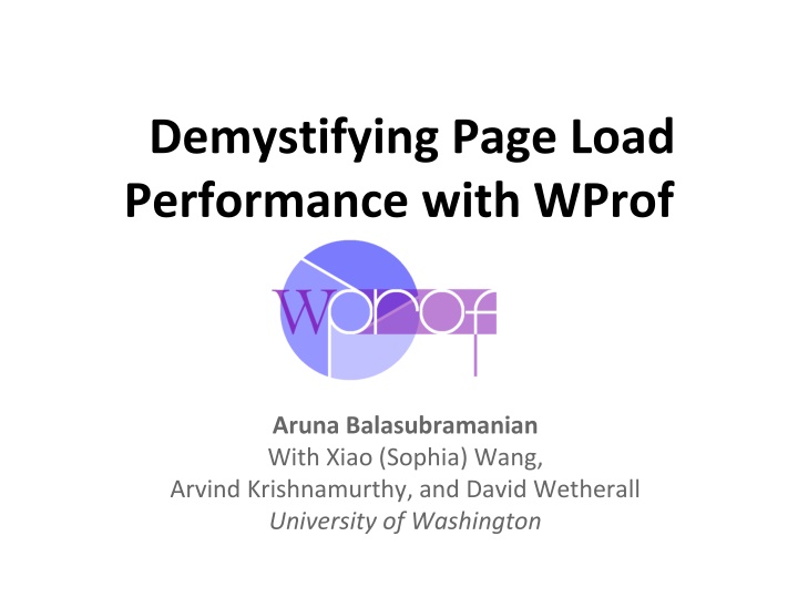 demystifying page load performance with wprof