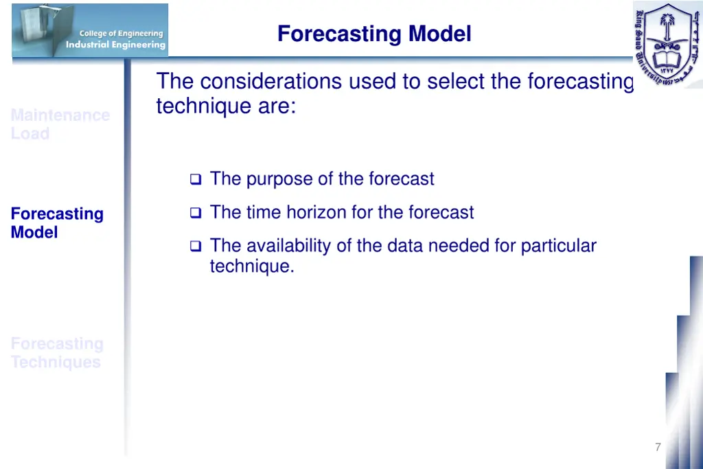 forecasting model 1