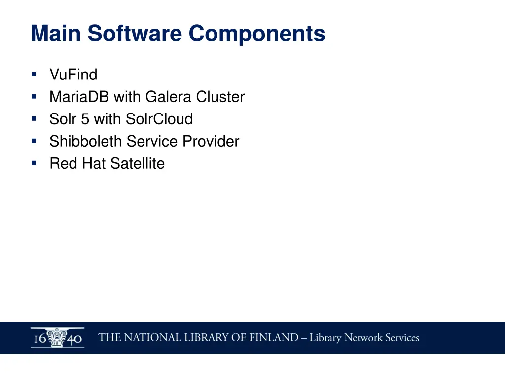 main software components