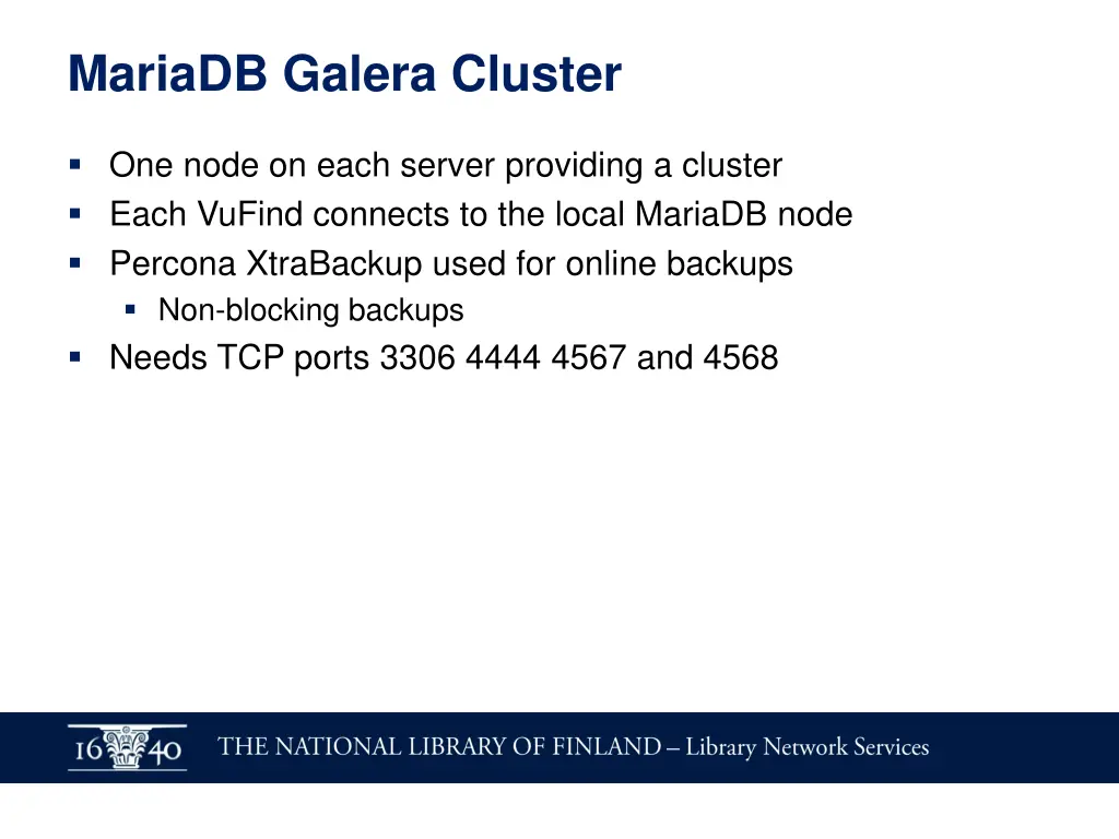 mariadb galera cluster