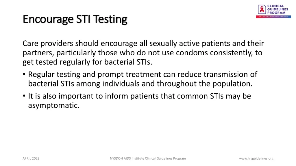 encourage sti testing encourage sti testing