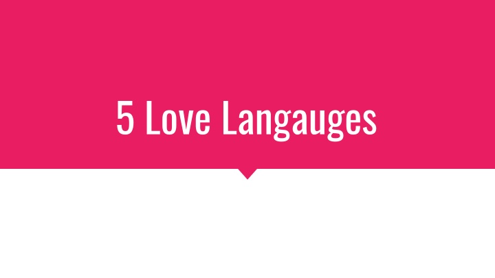 5 love langauges