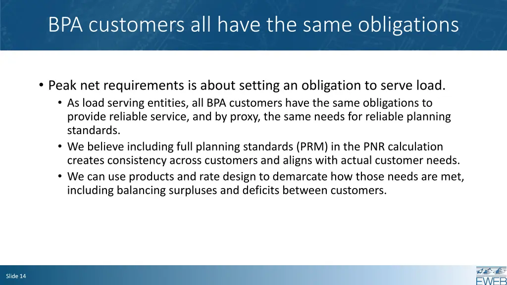 bpa customers all have the same obligations