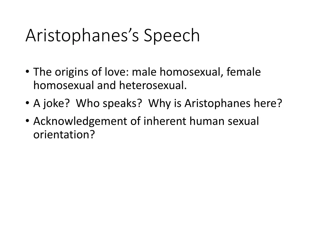 aristophanes s speech