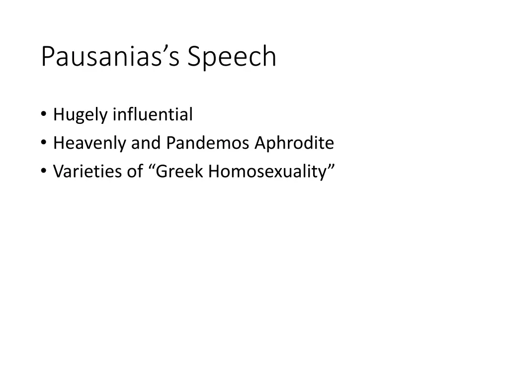 pausanias s speech