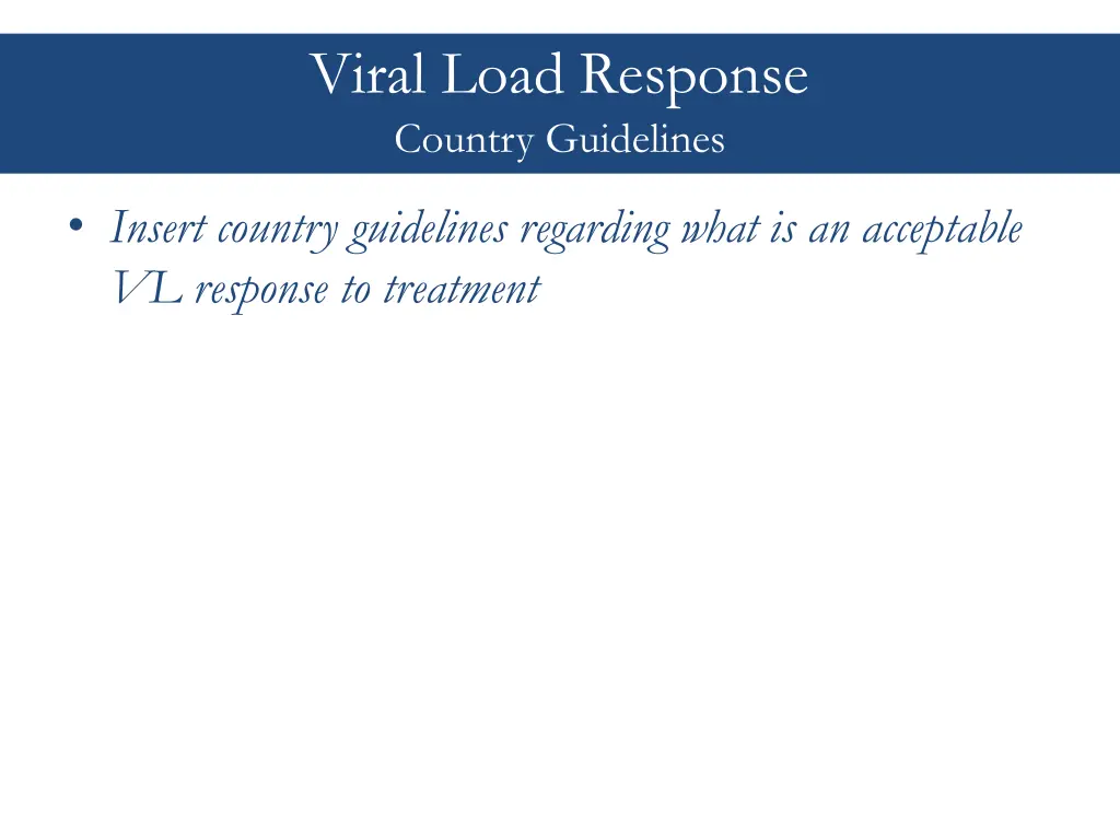 viral load response country guidelines