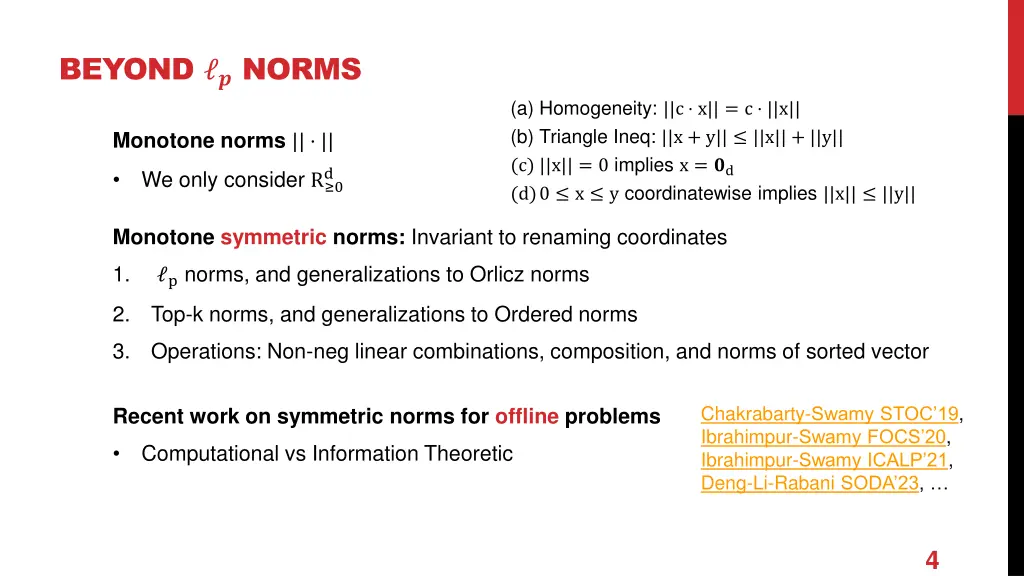 beyond norms