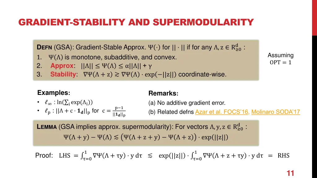 gradient stability and supermodularity