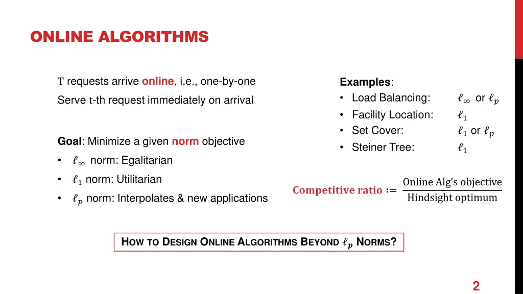 online algorithms