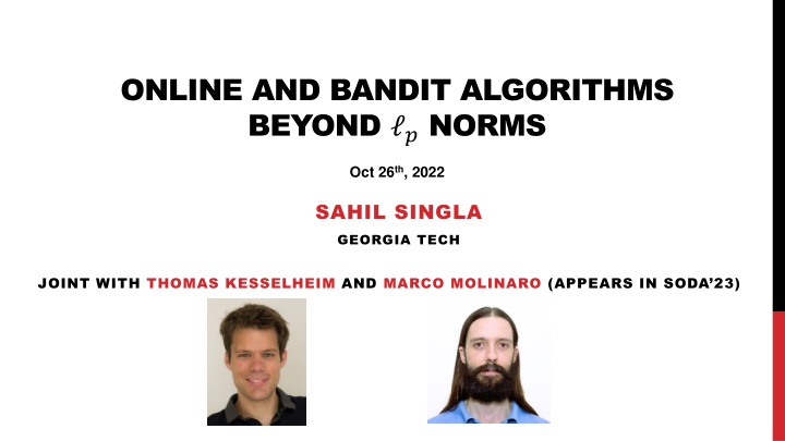 online and bandit algorithms beyond norms