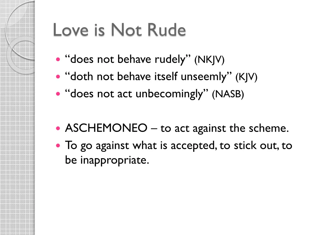 love is not rude