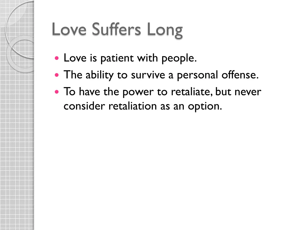 love suffers long