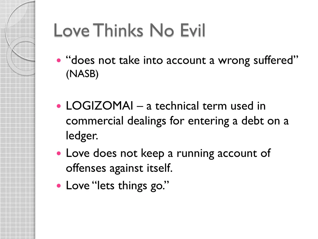 love thinks no evil