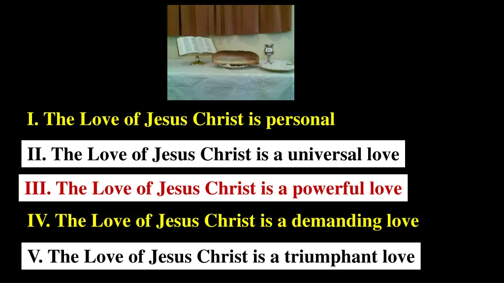 i the love of jesus christ is personal 1